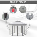 Grey Summer Gazebo With Netting