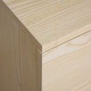 Oak Wood Grain 2-Drawer Locking Filing Cabinet with Wheels