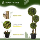 Green Boxwood Ball Topiary Tree in Pot - Indoor Outdoor Decor, 90 cm