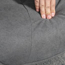 Grey Linen Swivel Recliner Chair Set with Footstool