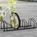 Black Bike Parking Rack - Wall or Floor Mount Bicycle Storage (4 Racks)