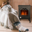 Black Ethanol Fireplace Stove - 1.2L Tank, 3 Hours Burn Time