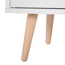 White Storage Side Cabinet with Drawer for Home