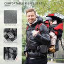 Red Baby Hiking Backpack Carrier with Hip Seat & Rain Cover