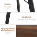 Black Compact Computer Desk with Monitor Stand and Storage