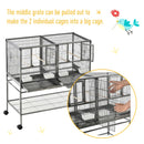 Large Metal Bird Cage for Small Birds - White