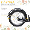 Blue Kids Scooter with Adjustable Handlebar and Inflatable Wheels