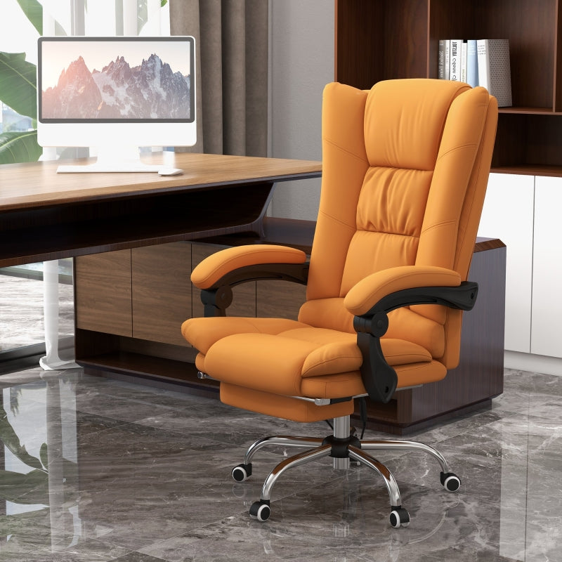 Orange Ergonomic Office Chair with Massage and Heating