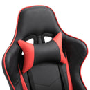 Red Black High-Back Gaming Chair with Footrest