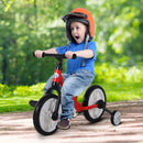 Red Toddler Balance Bike with Removable Stabilisers