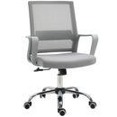 Grey Ergonomic Mesh Office Chair with Adjustable Height Armrest