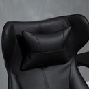 Black Racing Style Video Game Chair with Lumbar Support