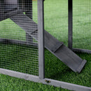 Wooden Double Tier Small Animal Hutch with Water-Resistant Roof, 147 x 54 x 84 cm