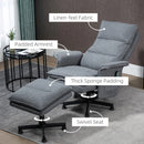 Grey Swivel Massage Recliner Chair with Footstool and Remote Control