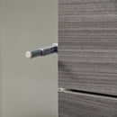 Grey High Gloss Sideboard with Push-Open Design and 2 Drawers