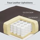 Brown Tufted PU Leather Accent Chair for Living Room, Bedroom, Home Office