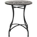 Round Grey/Black Mosaic Garden Table