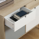 Multicoloured Kitchen Sideboard with Drawers and Cupboards, 100x40x79.5cm