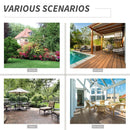 Brown Folding Rattan Seat Chairs Set of 4