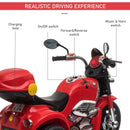 Red Kids 6V Electric Ride-On Motorcycle with Lights and Music