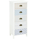 Purple 5-Drawer Slim Storage Cabinet Organizer