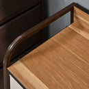 Steel Frame 4-Drawer Storage Tower in Grey