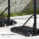 Adjustable 6-Level Freestanding Basketball Hoop - Black