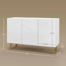 White High Gloss Sideboard with Hairpin Legs