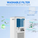 Portable 4-in-1 Air Conditioner, 9,000 BTU, WiFi Smart Home Compatible, Remote Control, White