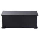 Black Wooden Storage Box Chest with Lid - 100 x 40 x 40 cm