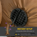 8ft Inflatable Halloween Ghost Tree with Upside-down Bats - Black