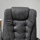 Dark Grey Heated Massage Office Chair with Footrest