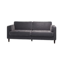 2 Seater Dark Grey Cushion Back Sofa