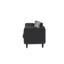 2 Seater Dark Grey Cushion Back Sofa