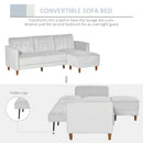 Light Grey Reversible 3-Seater Sofa