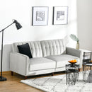 3 Seater Adjustable Light Grey Sofa