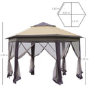 Hexagon Gazebo With Netting