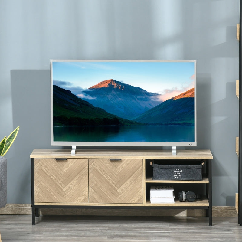 Oklahoma Patterned Wooden TV Stand With Storage