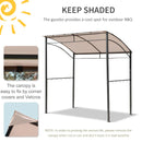 Metal Gazebo With Beige Cover For BBQ