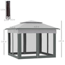 Grey Metal Pop Up Gazebo