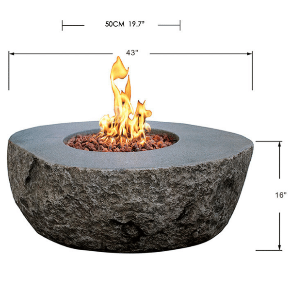 Boulder Fire Table - Lucent Decors