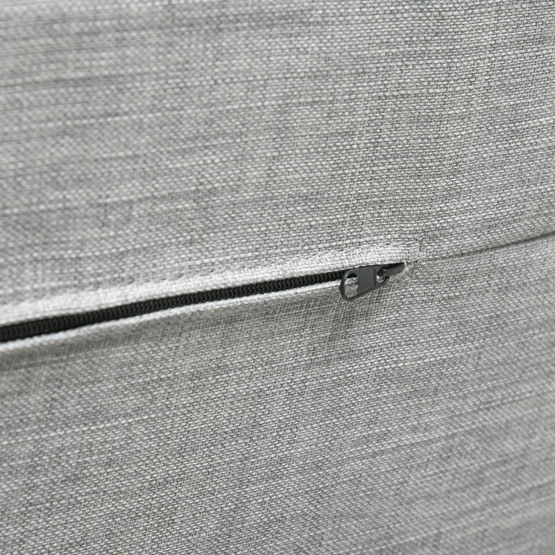 Reversible Grey Corner Sofa With Footstall