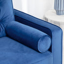 Blue Velvet-Style Vintage Fabric Sofa