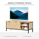 Oklahoma Patterned Wooden TV Stand With Storage