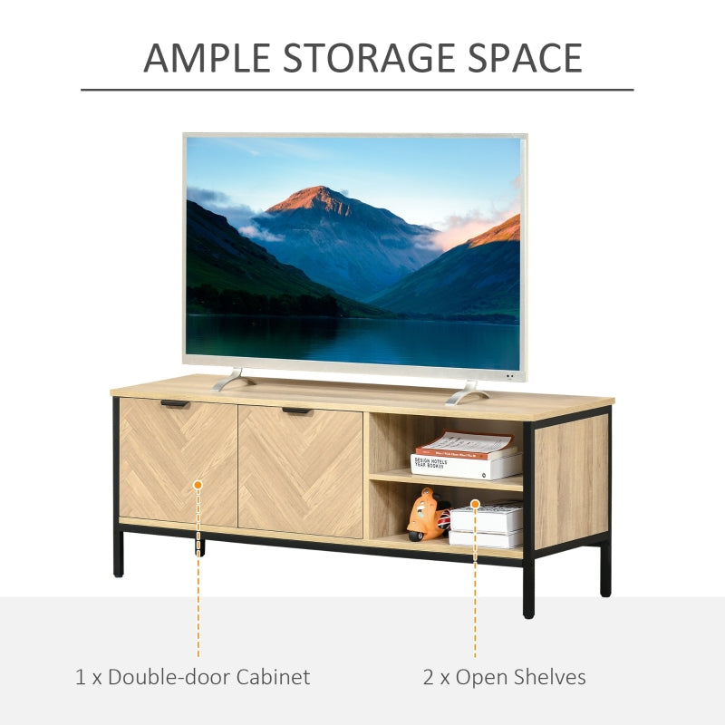 Oklahoma Patterned Wooden TV Stand With Storage
