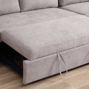 Grey Studio Corner Sofabed With Storage