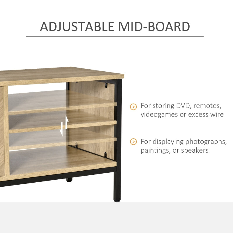 Oklahoma Patterned Wooden TV Stand With Storage