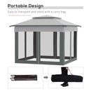 Grey Metal Pop Up Gazebo