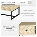 Light Oak TV Unit with Patterned Design