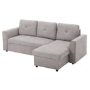 Grey Studio Corner Sofabed With Storage